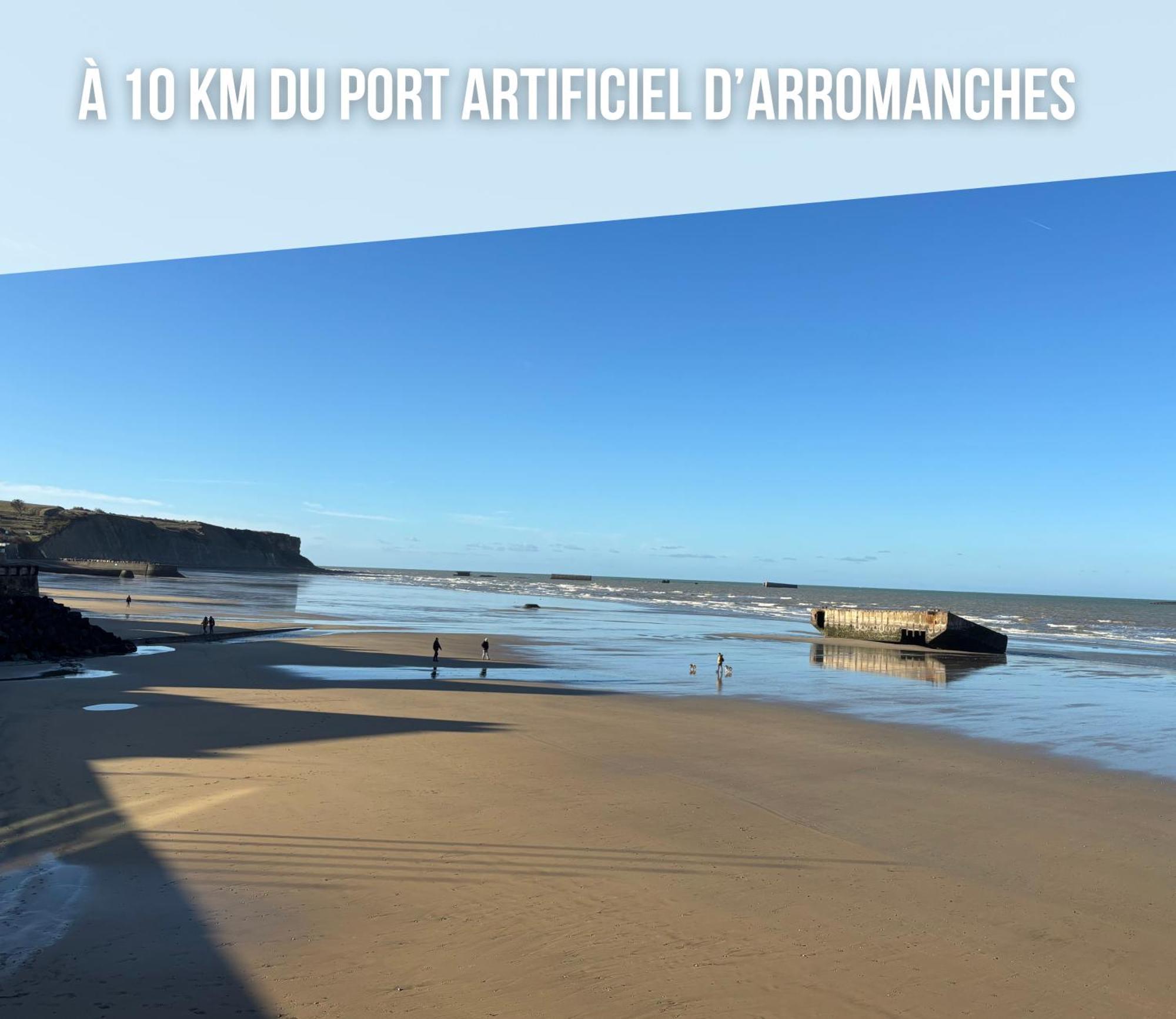Maison De Campagne Lumineuse Spacieuse Dans Impasse Au Calme A Proximite D'Un Chateau Deux Verandas Grand Jardin Cabane Pour Velos, Pres Port En Bessin Et Bayeux, Proche Plages Du Debarquement Commes Bagian luar foto